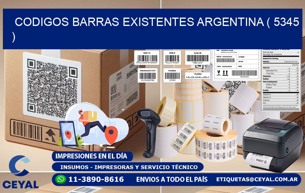 codigos barras existentes argentina ( 5345 )