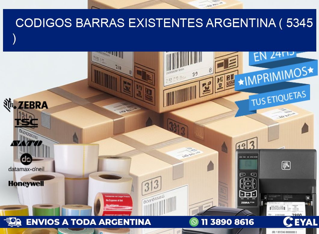 codigos barras existentes argentina ( 5345 )