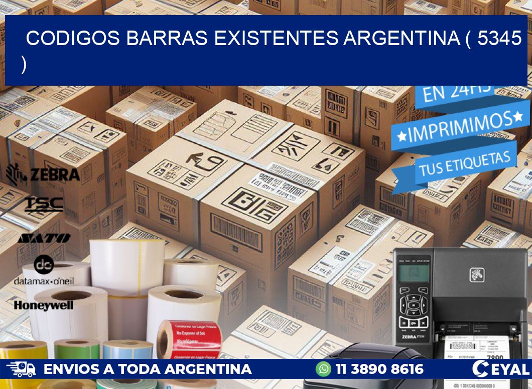 codigos barras existentes argentina ( 5345 )