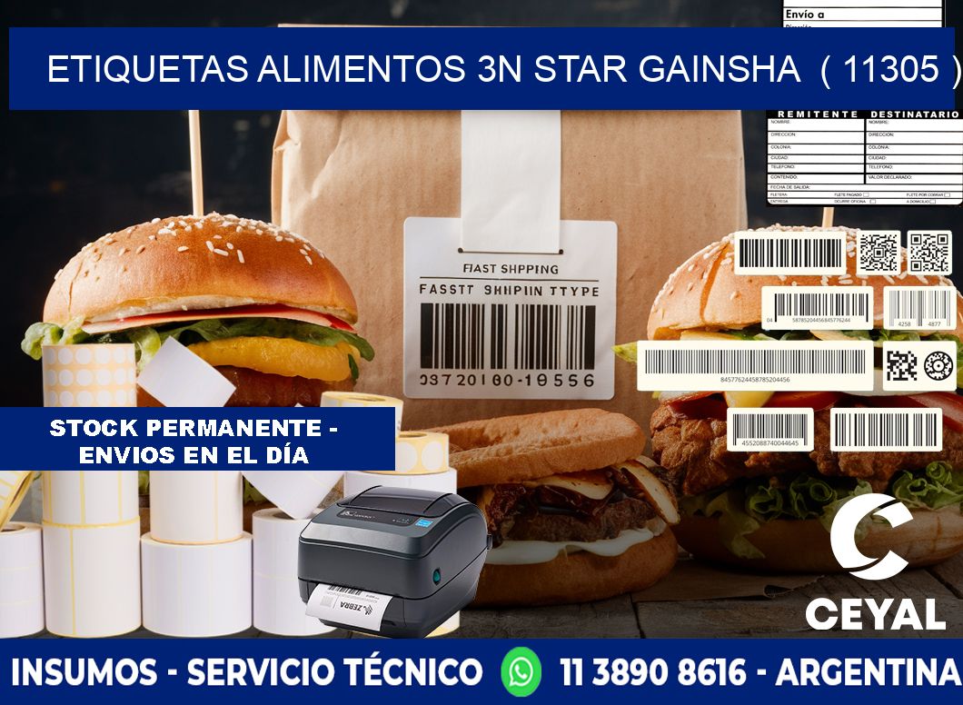 etiquetas alimentos 3n star gainsha  ( 11305 )