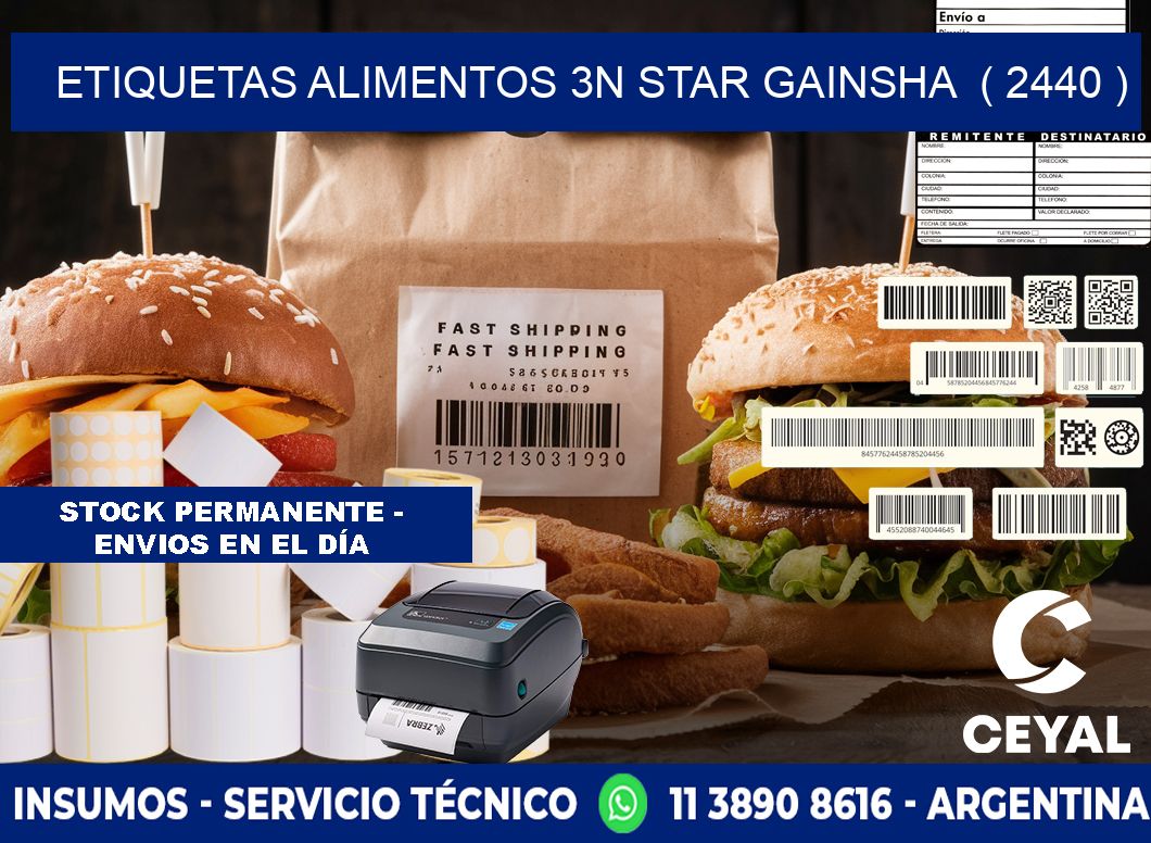 etiquetas alimentos 3n star gainsha  ( 2440 )