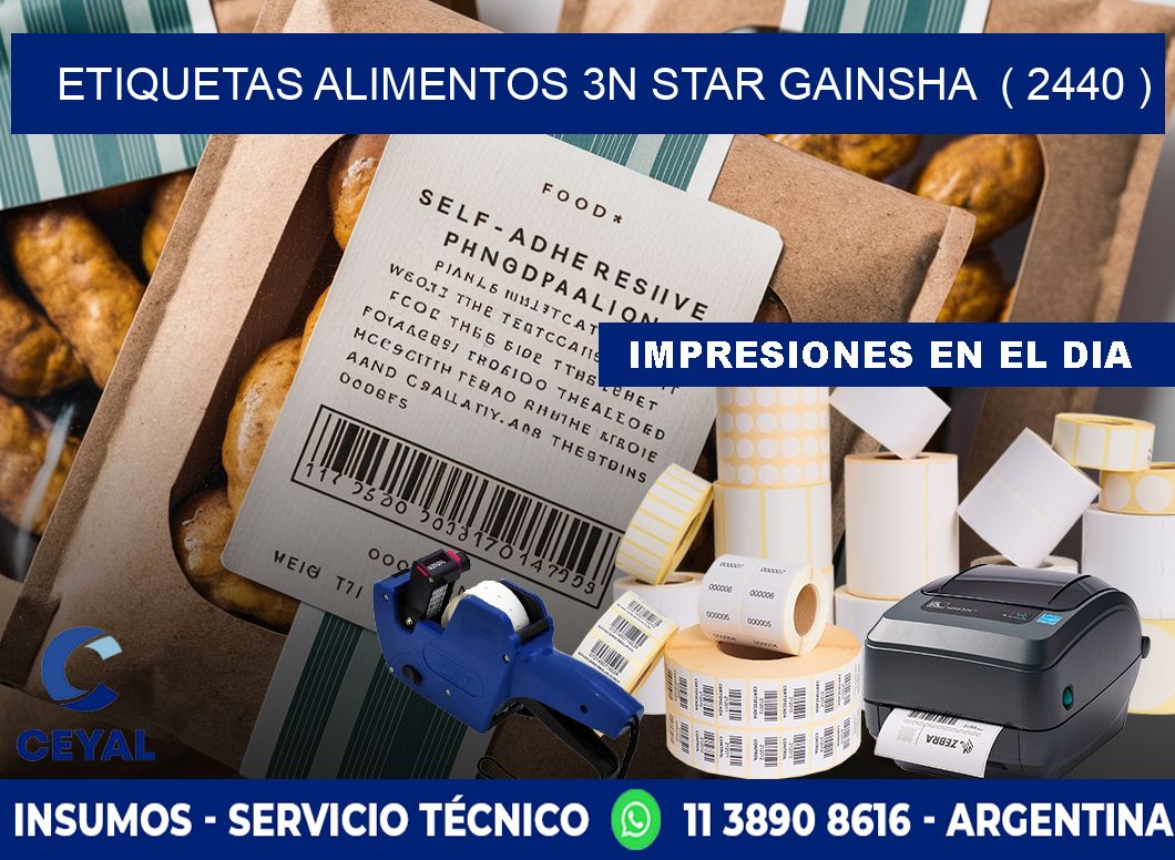 etiquetas alimentos 3n star gainsha  ( 2440 )