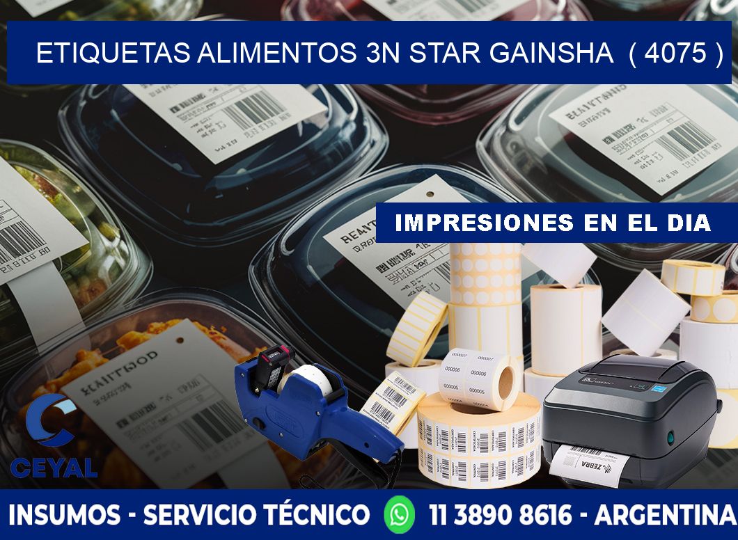 etiquetas alimentos 3n star gainsha  ( 4075 )