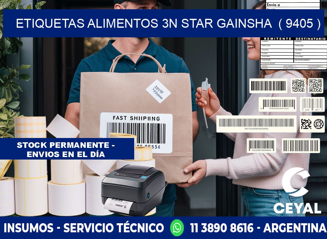 etiquetas alimentos 3n star gainsha  ( 9405 )