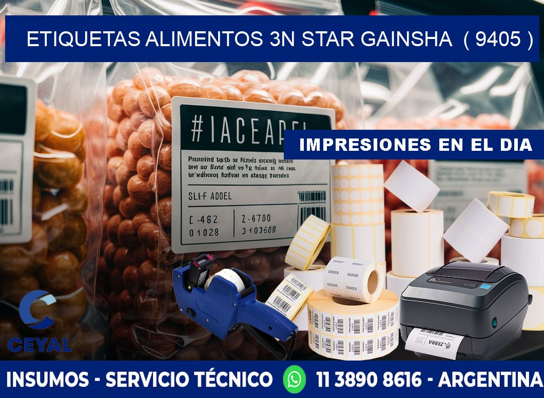 etiquetas alimentos 3n star gainsha  ( 9405 )