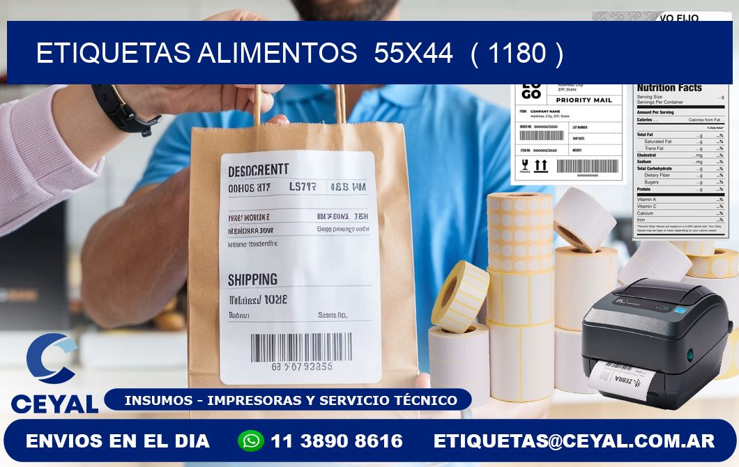 etiquetas alimentos  55x44  ( 1180 )