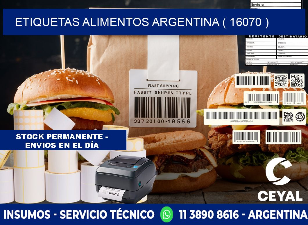 etiquetas alimentos argentina ( 16070 )