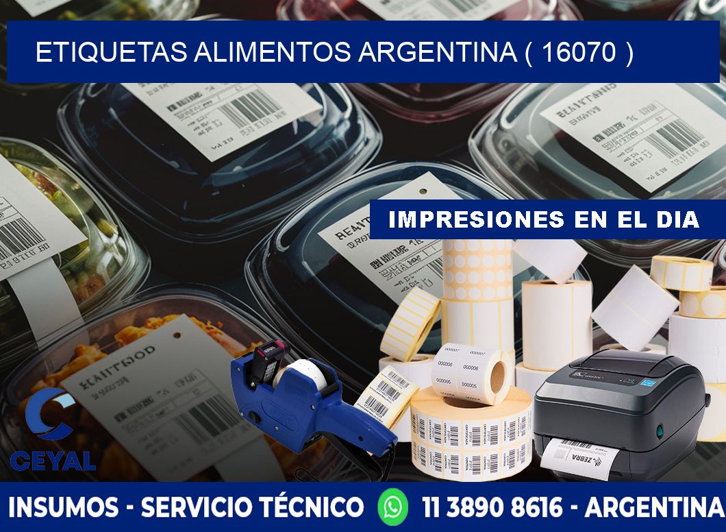 etiquetas alimentos argentina ( 16070 )