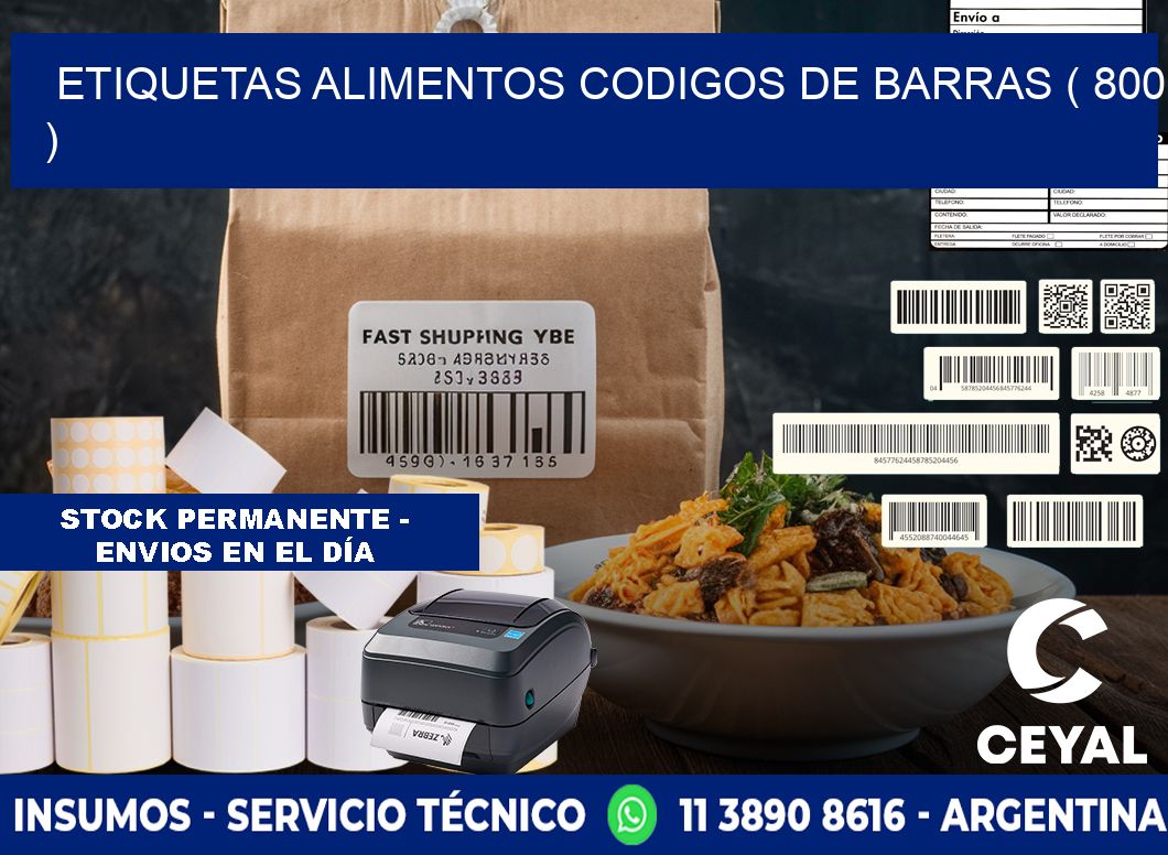 etiquetas alimentos codigos de barras ( 800 )