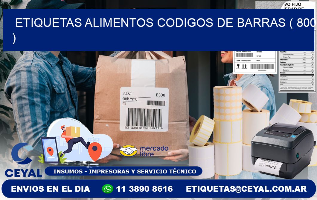 etiquetas alimentos codigos de barras ( 800 )