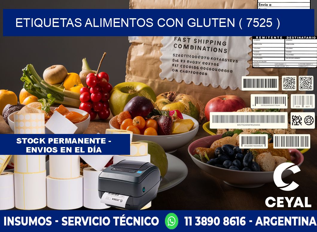 etiquetas alimentos con gluten ( 7525 )