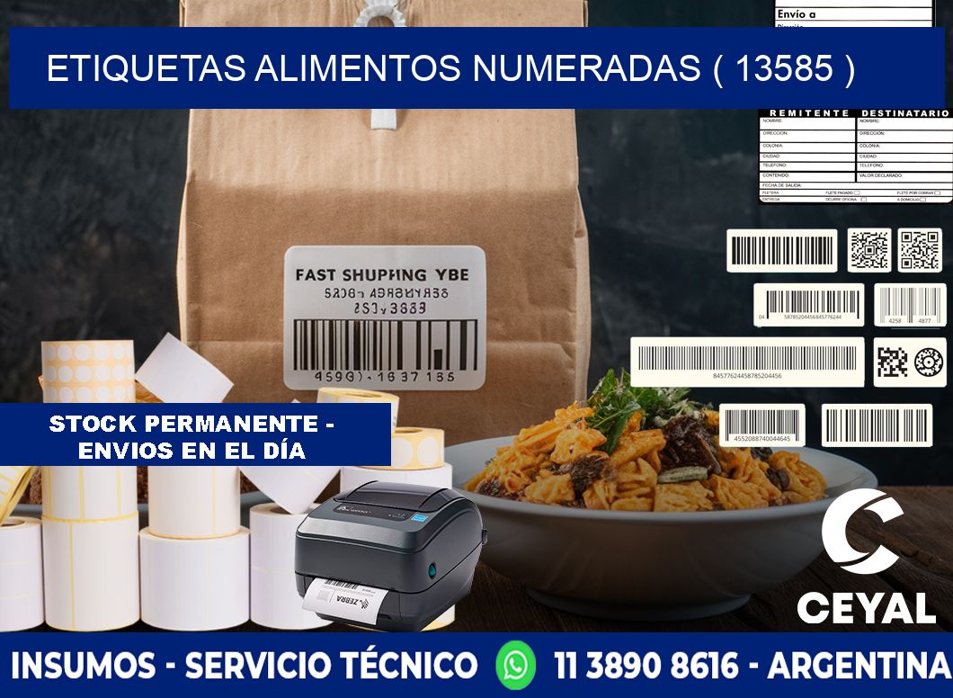 etiquetas alimentos numeradas ( 13585 )