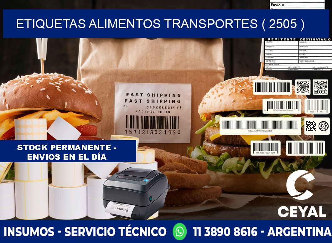 etiquetas alimentos transportes ( 2505 )