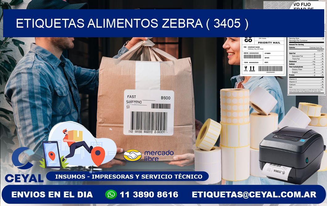 etiquetas alimentos zebra ( 3405 )