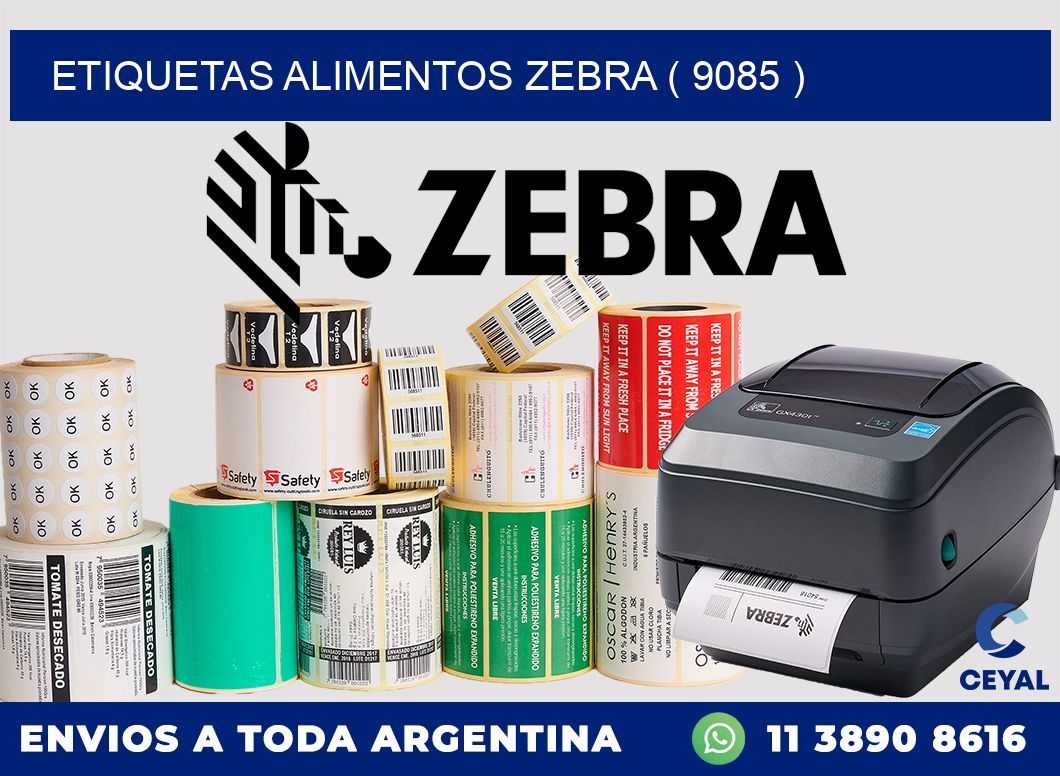 etiquetas alimentos zebra ( 9085 )