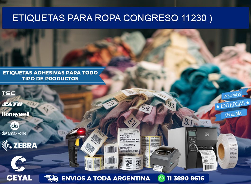 etiquetas para ropa congreso 11230 )