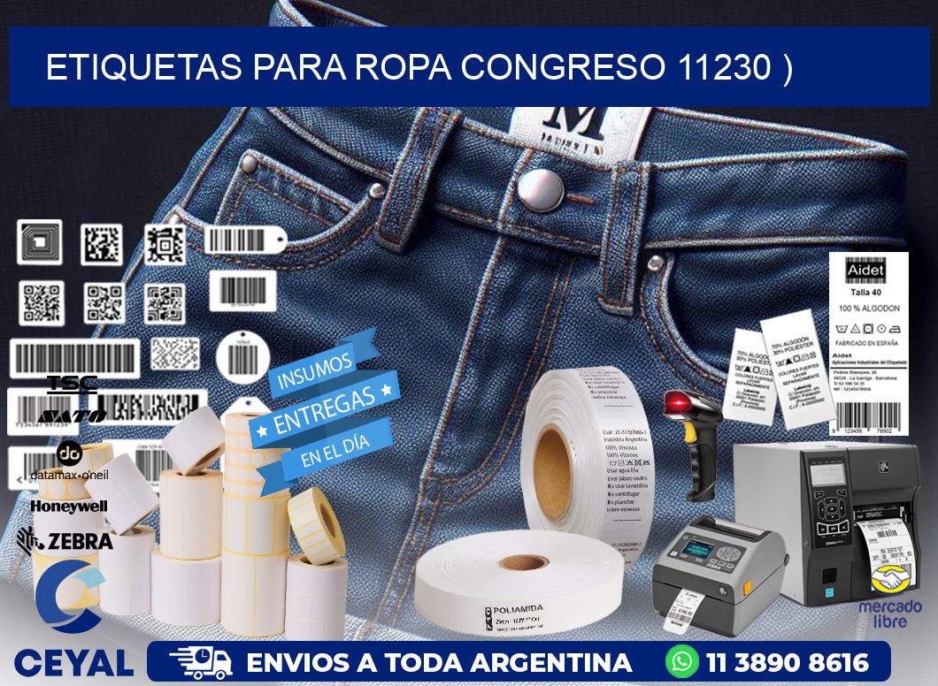 etiquetas para ropa congreso 11230 )