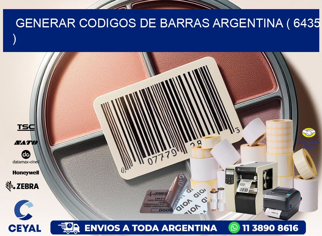 generar codigos de barras argentina ( 6435 )