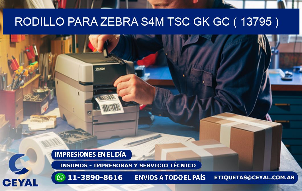 rodillo para zebra S4M TSC GK GC ( 13795 )