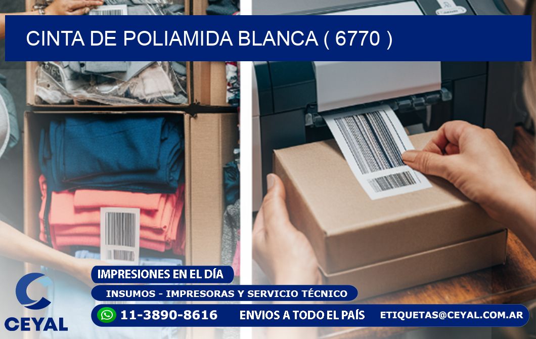 CINTA DE POLIAMIDA BLANCA ( 6770 )