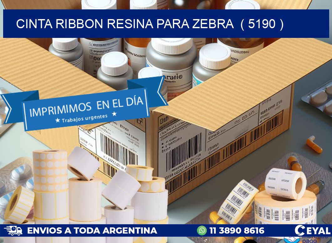 CINTA RIBBON RESINA PARA ZEBRA  ( 5190 )