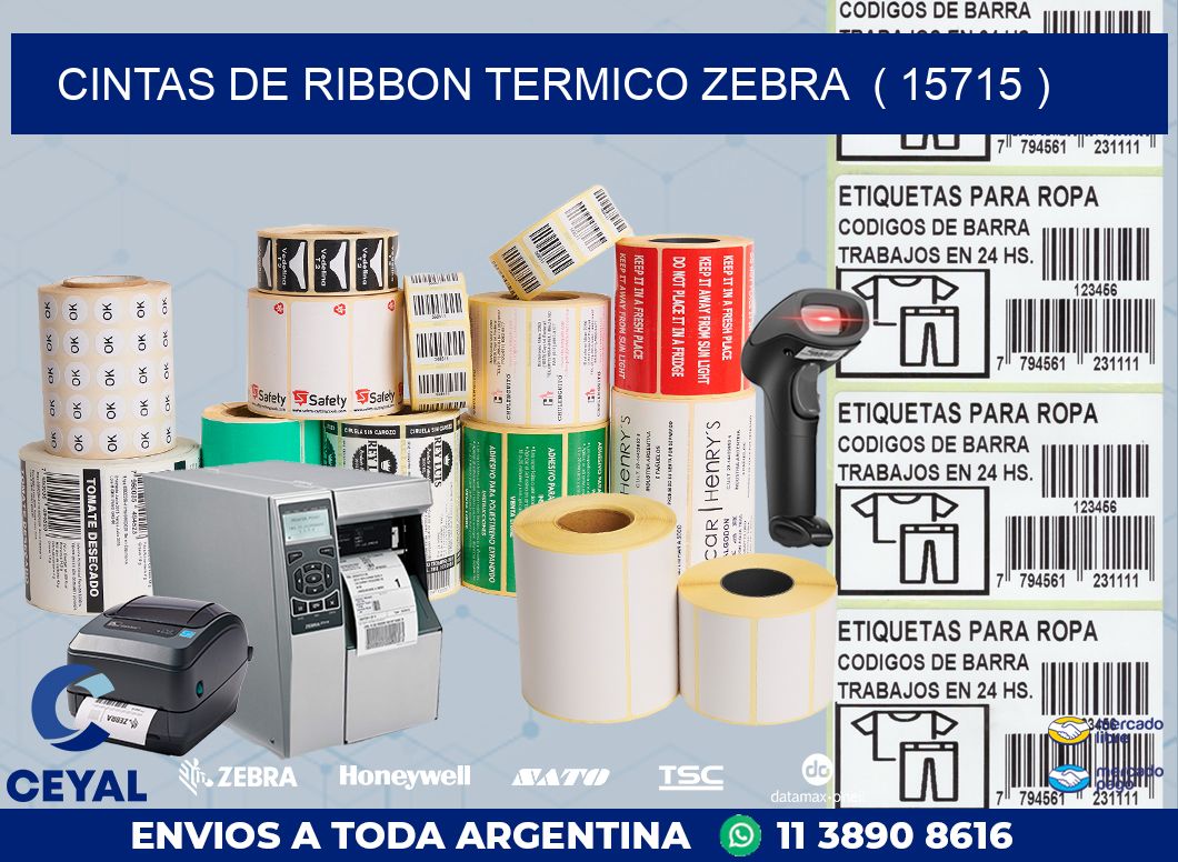 CINTAS DE RIBBON TERMICO ZEBRA  ( 15715 )