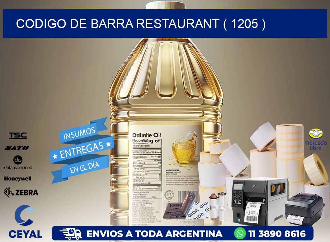 CODIGO DE BARRA RESTAURANT ( 1205 )