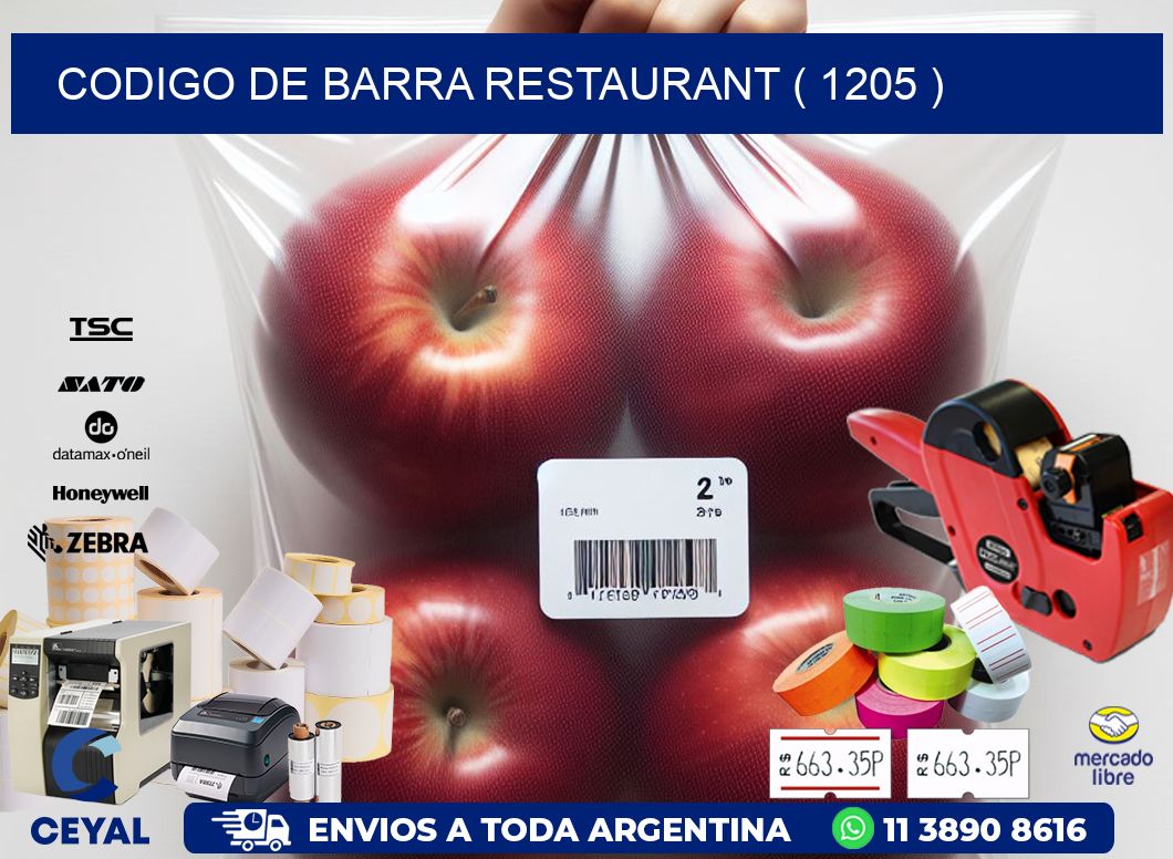 CODIGO DE BARRA RESTAURANT ( 1205 )