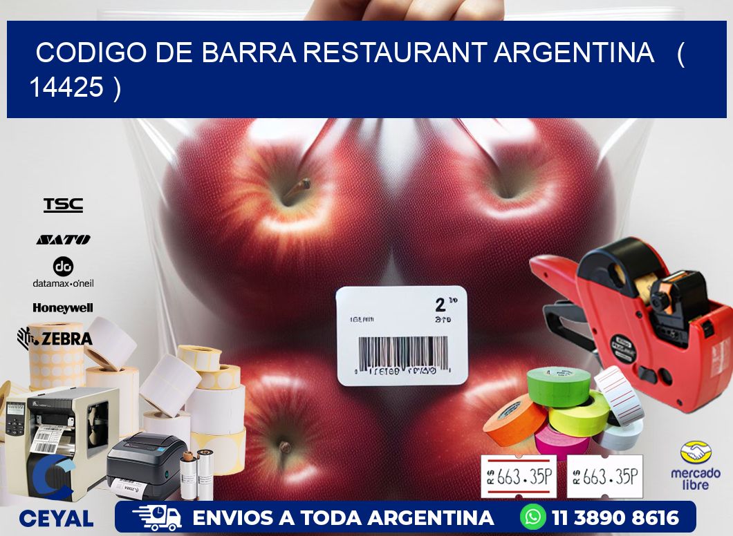 CODIGO DE BARRA RESTAURANT ARGENTINA   ( 14425 )