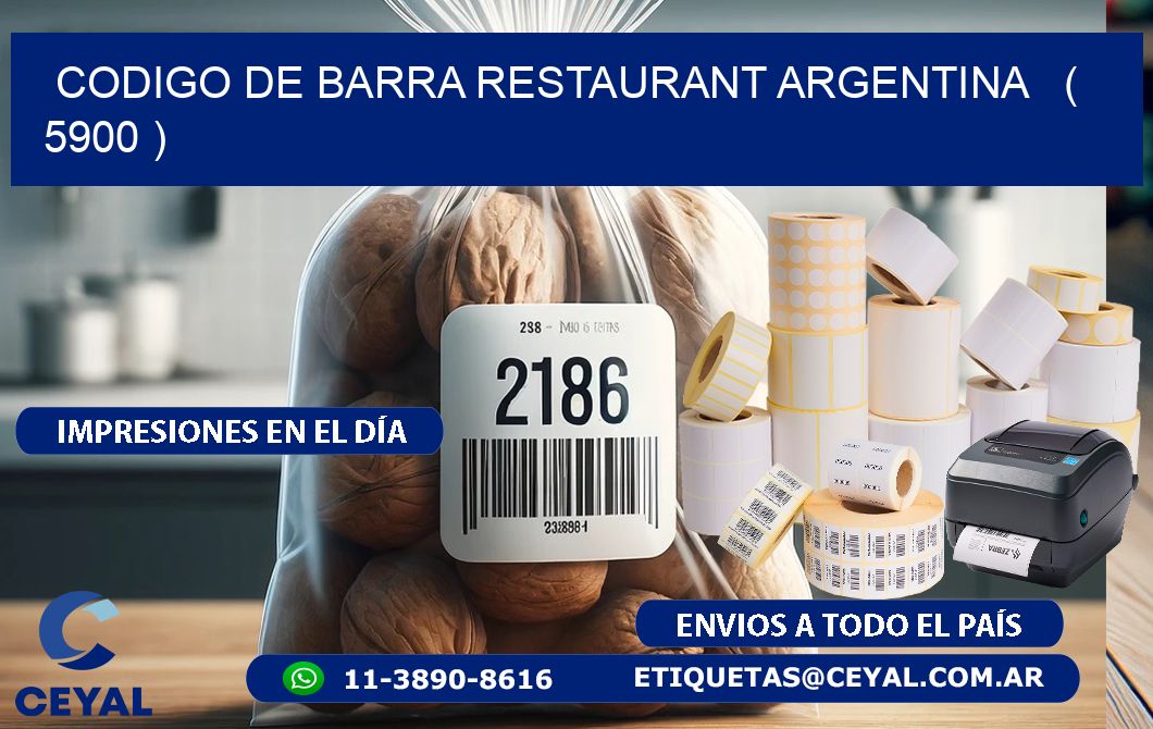 CODIGO DE BARRA RESTAURANT ARGENTINA   ( 5900 )