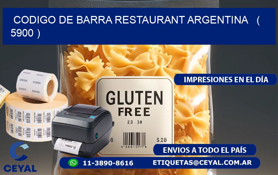 CODIGO DE BARRA RESTAURANT ARGENTINA   ( 5900 )