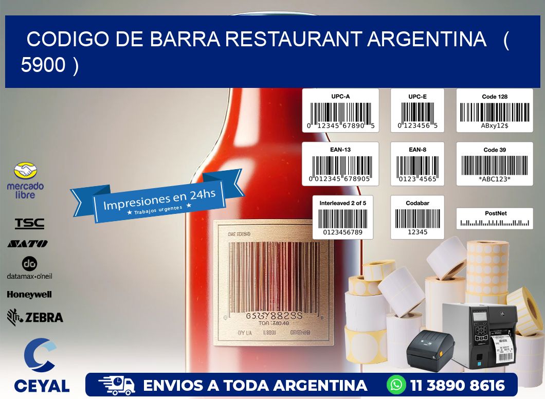 CODIGO DE BARRA RESTAURANT ARGENTINA   ( 5900 )