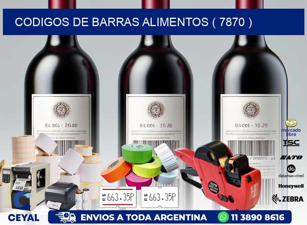 CODIGOS DE BARRAS ALIMENTOS ( 7870 )