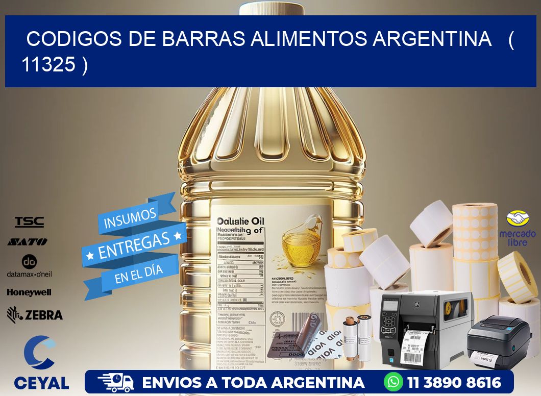 CODIGOS DE BARRAS ALIMENTOS ARGENTINA   ( 11325 )