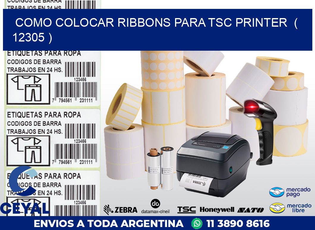 COMO COLOCAR RIBBONS PARA TSC PRINTER  ( 12305 )