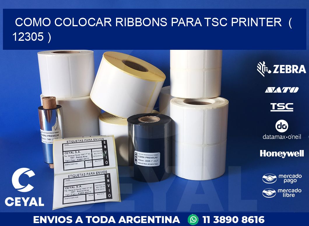 COMO COLOCAR RIBBONS PARA TSC PRINTER  ( 12305 )