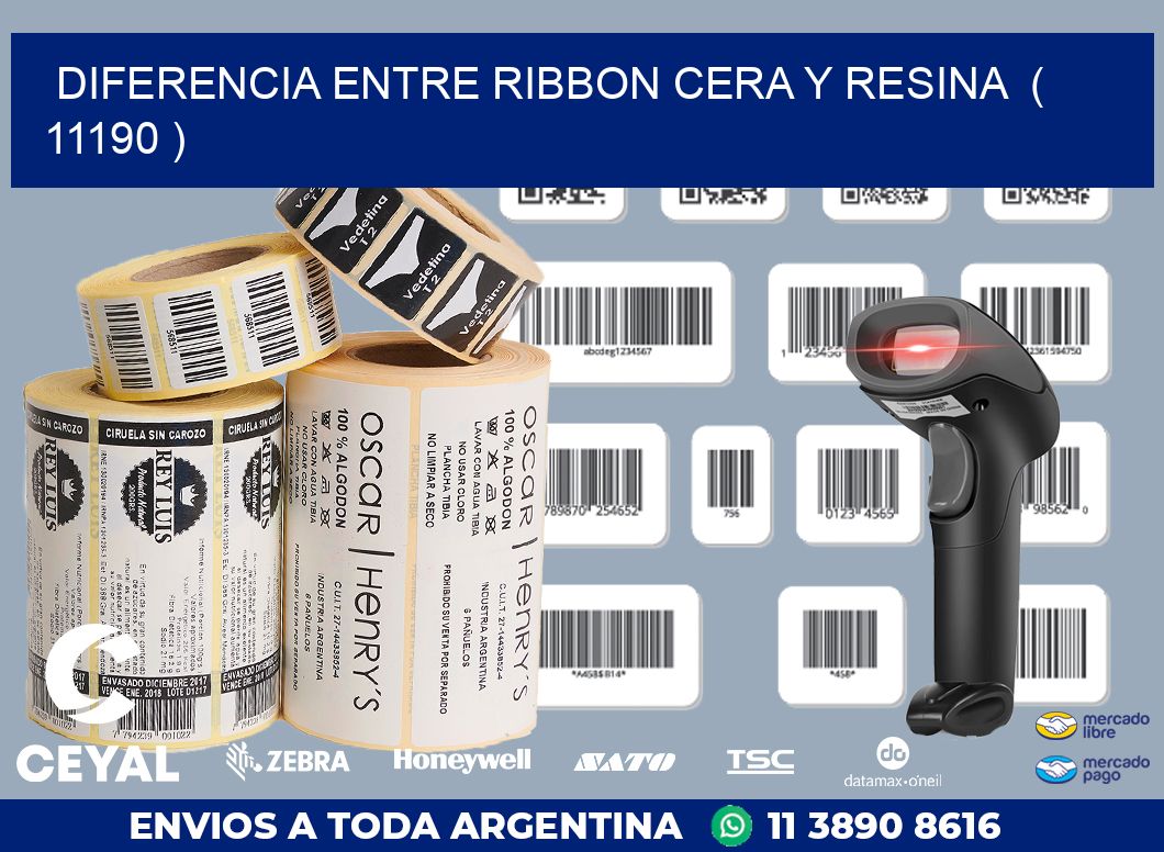 DIFERENCIA ENTRE RIBBON CERA Y RESINA  ( 11190 )