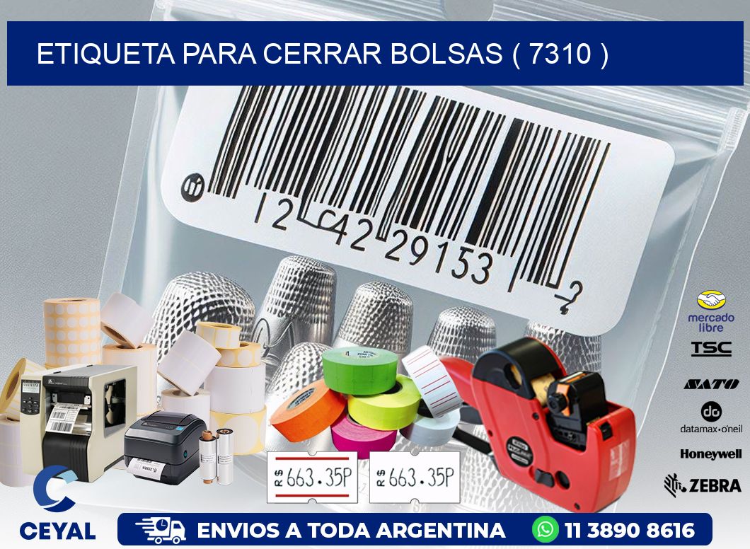 ETIQUETA PARA CERRAR BOLSAS ( 7310 )