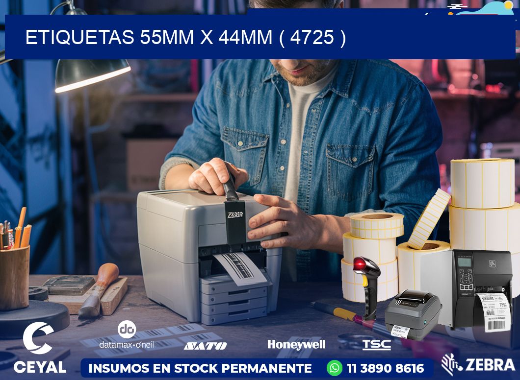 ETIQUETAS 55MM X 44MM ( 4725 )