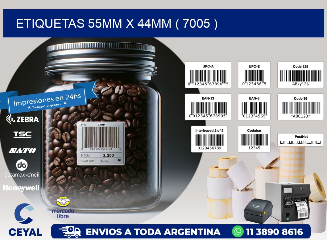 ETIQUETAS 55MM X 44MM ( 7005 )