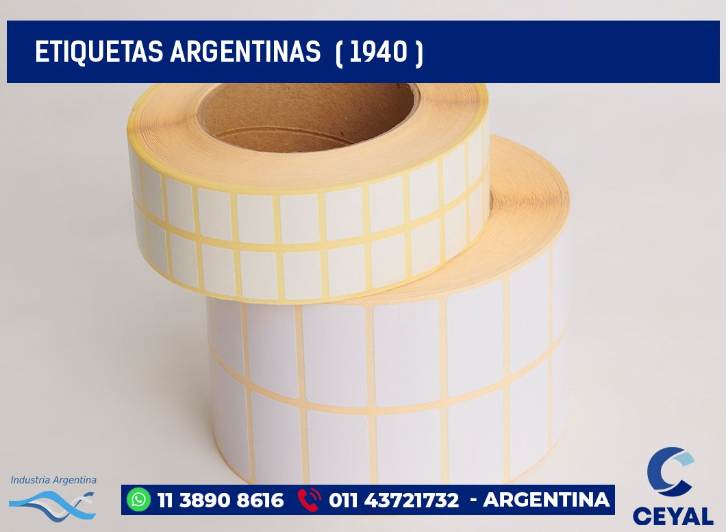 ETIQUETAS ARGENTINAS  ( 1940 )