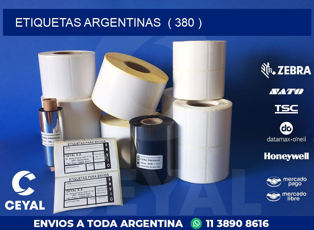 ETIQUETAS ARGENTINAS  ( 380 )