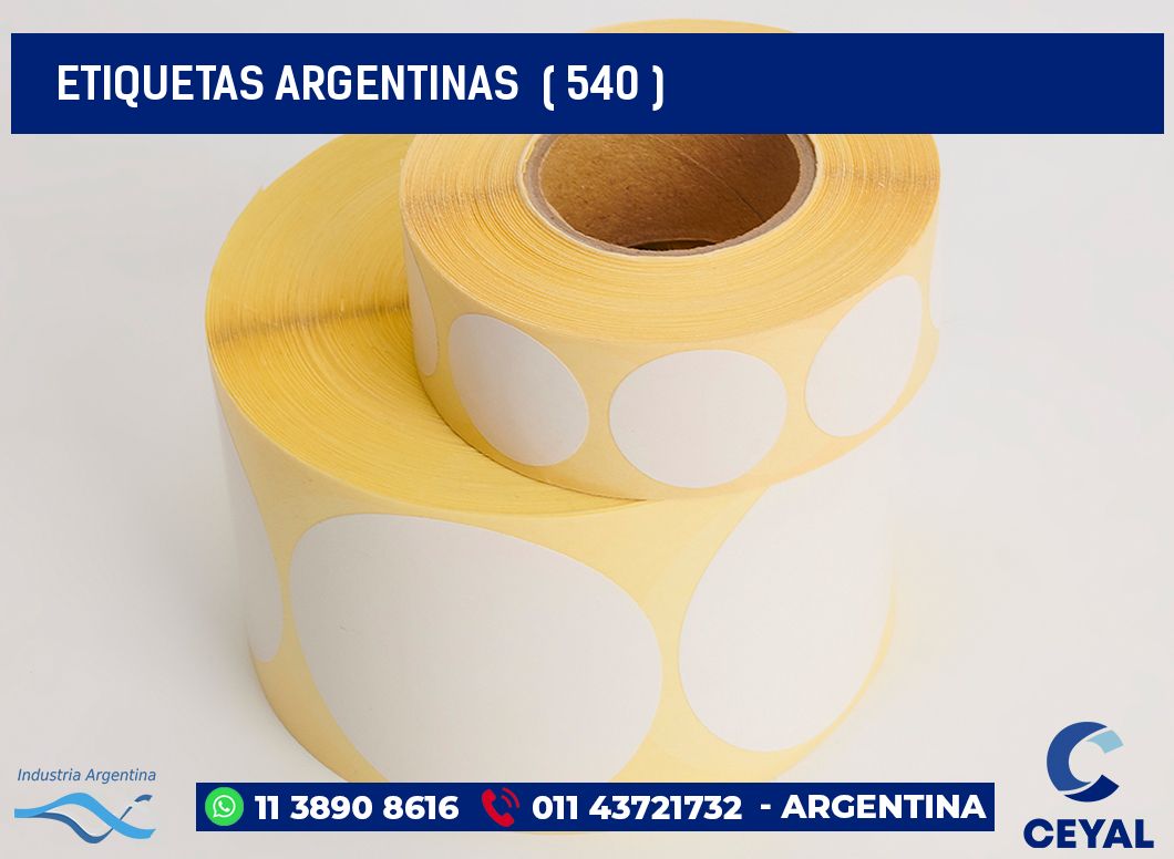 ETIQUETAS ARGENTINAS  ( 540 )