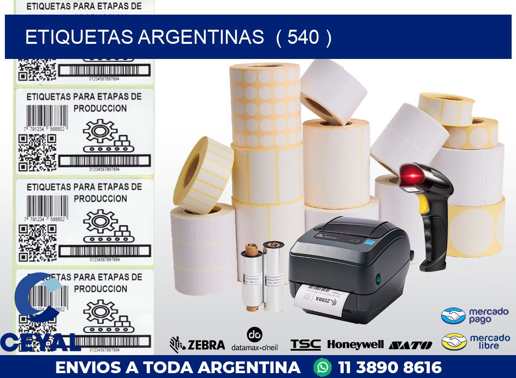 ETIQUETAS ARGENTINAS  ( 540 )