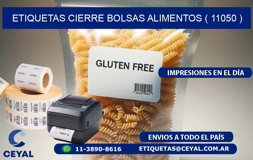 ETIQUETAS CIERRE BOLSAS ALIMENTOS ( 11050 )