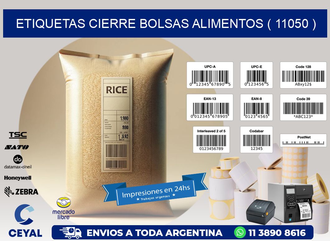 ETIQUETAS CIERRE BOLSAS ALIMENTOS ( 11050 )