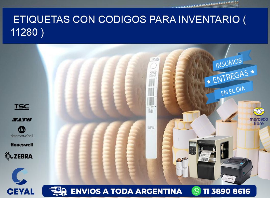 ETIQUETAS CON CODIGOS PARA INVENTARIO ( 11280 )