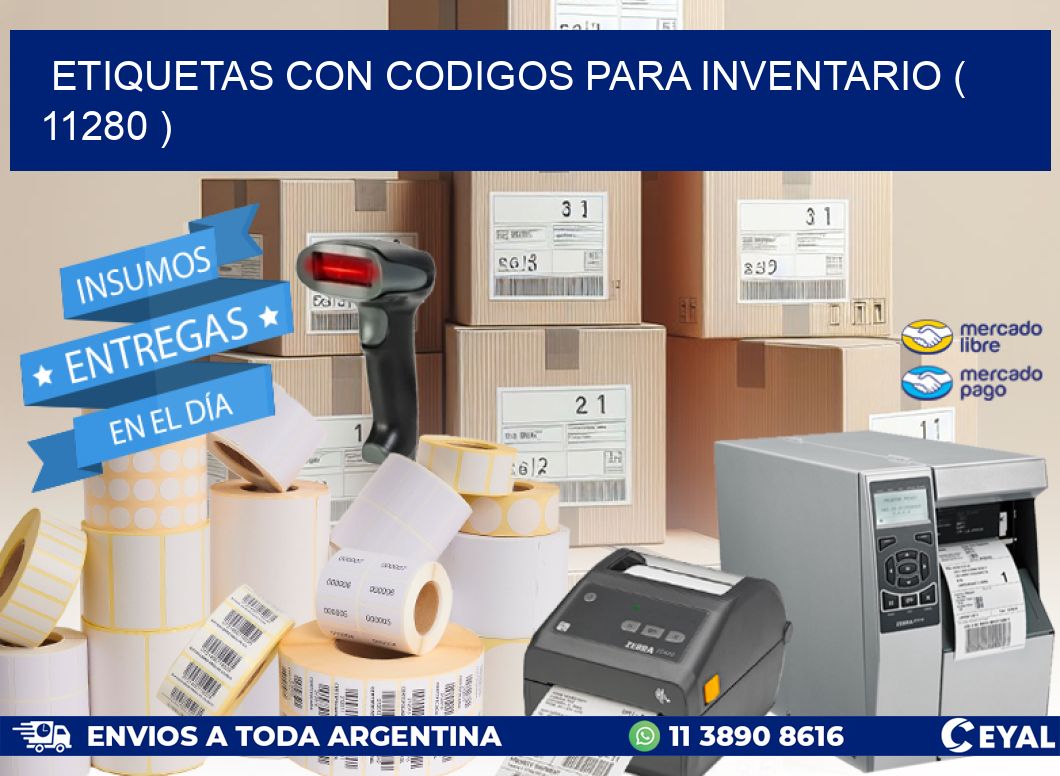 ETIQUETAS CON CODIGOS PARA INVENTARIO ( 11280 )