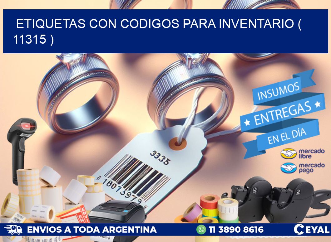 ETIQUETAS CON CODIGOS PARA INVENTARIO ( 11315 )