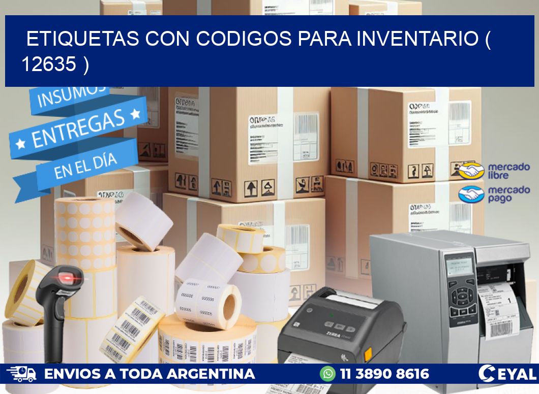 ETIQUETAS CON CODIGOS PARA INVENTARIO ( 12635 )